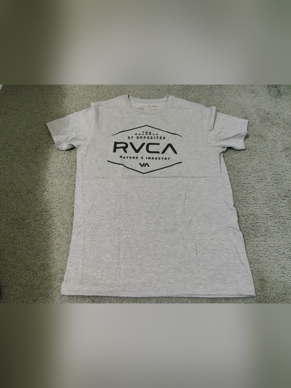 RVCA Heather Gray Short Sleeve Logo Tee